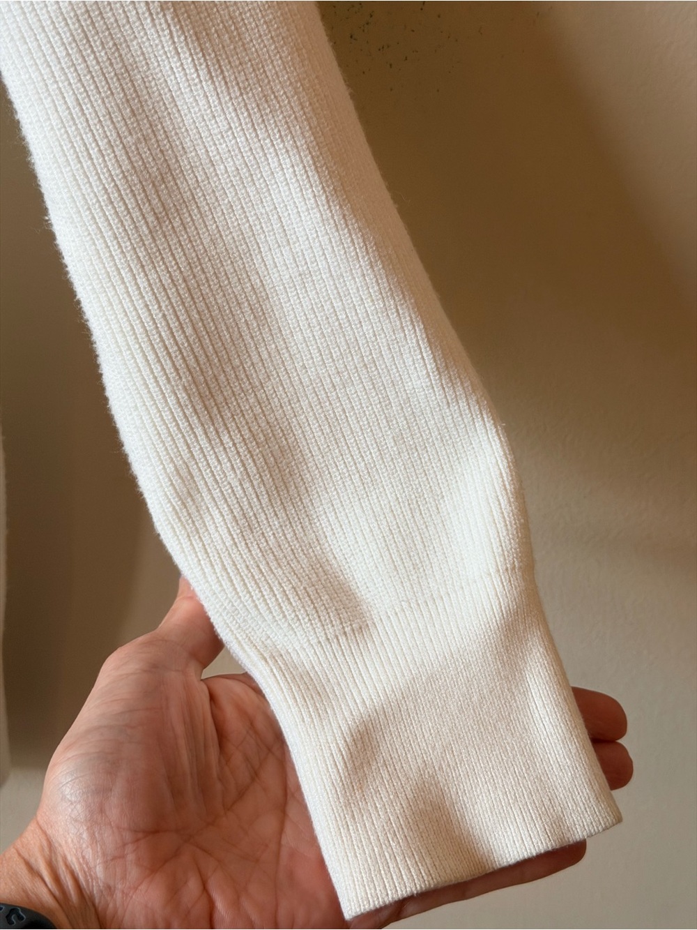Babaton Off-White Ribbed Button-Up Cardigan - Picture 5 of 9